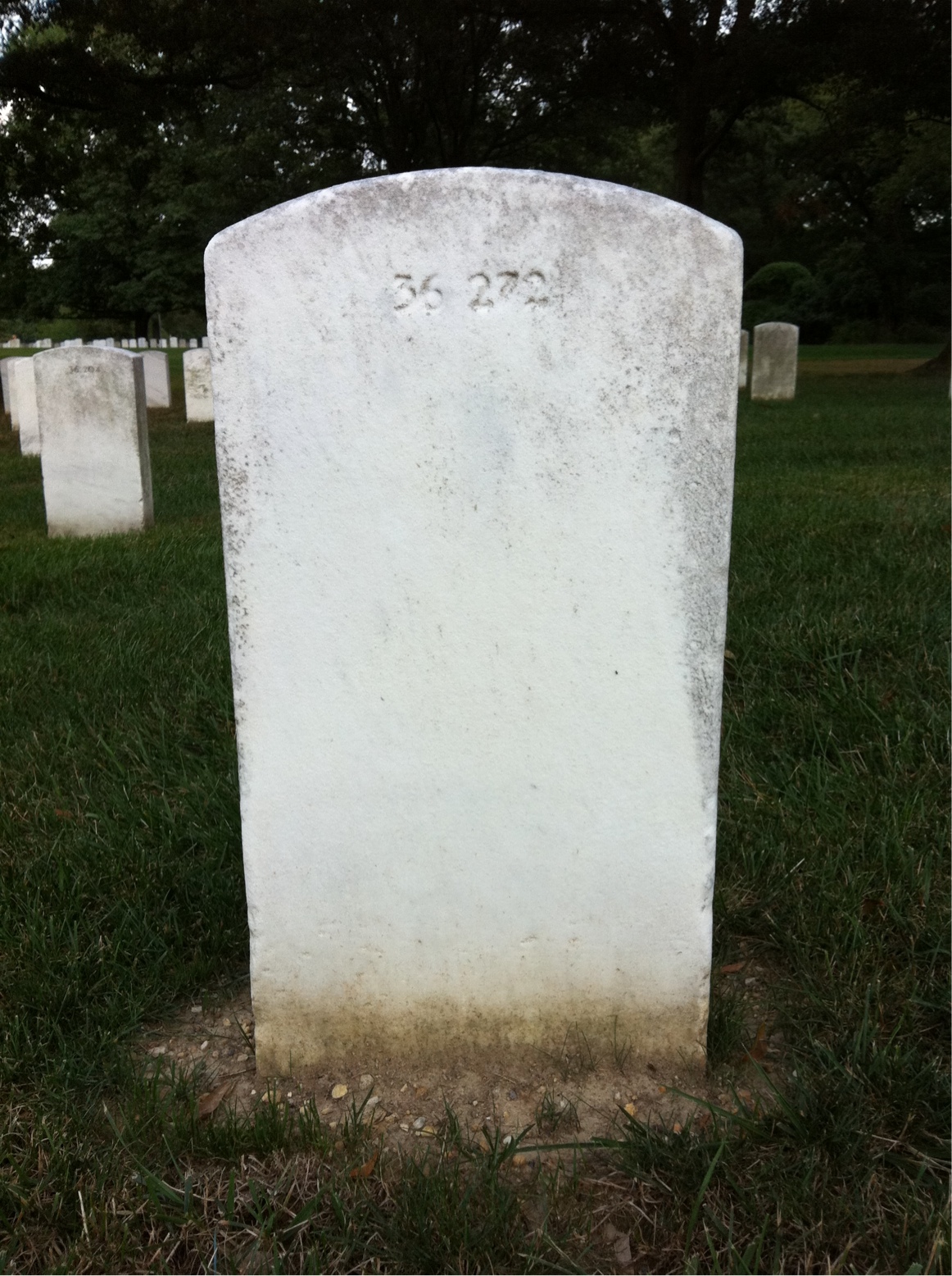 Back of headstone — David Hahn