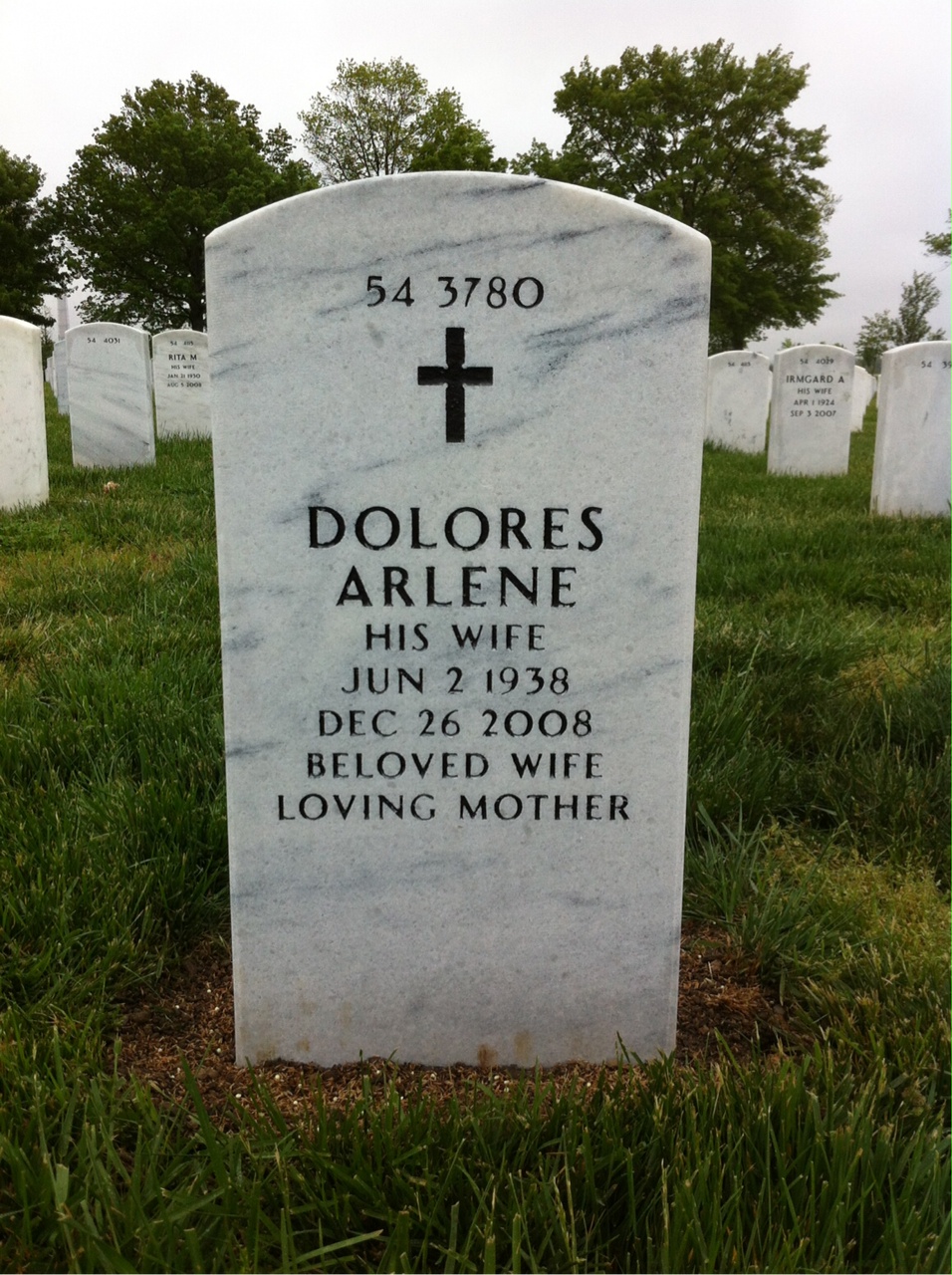 Back of headstone — Kenneth Conrad