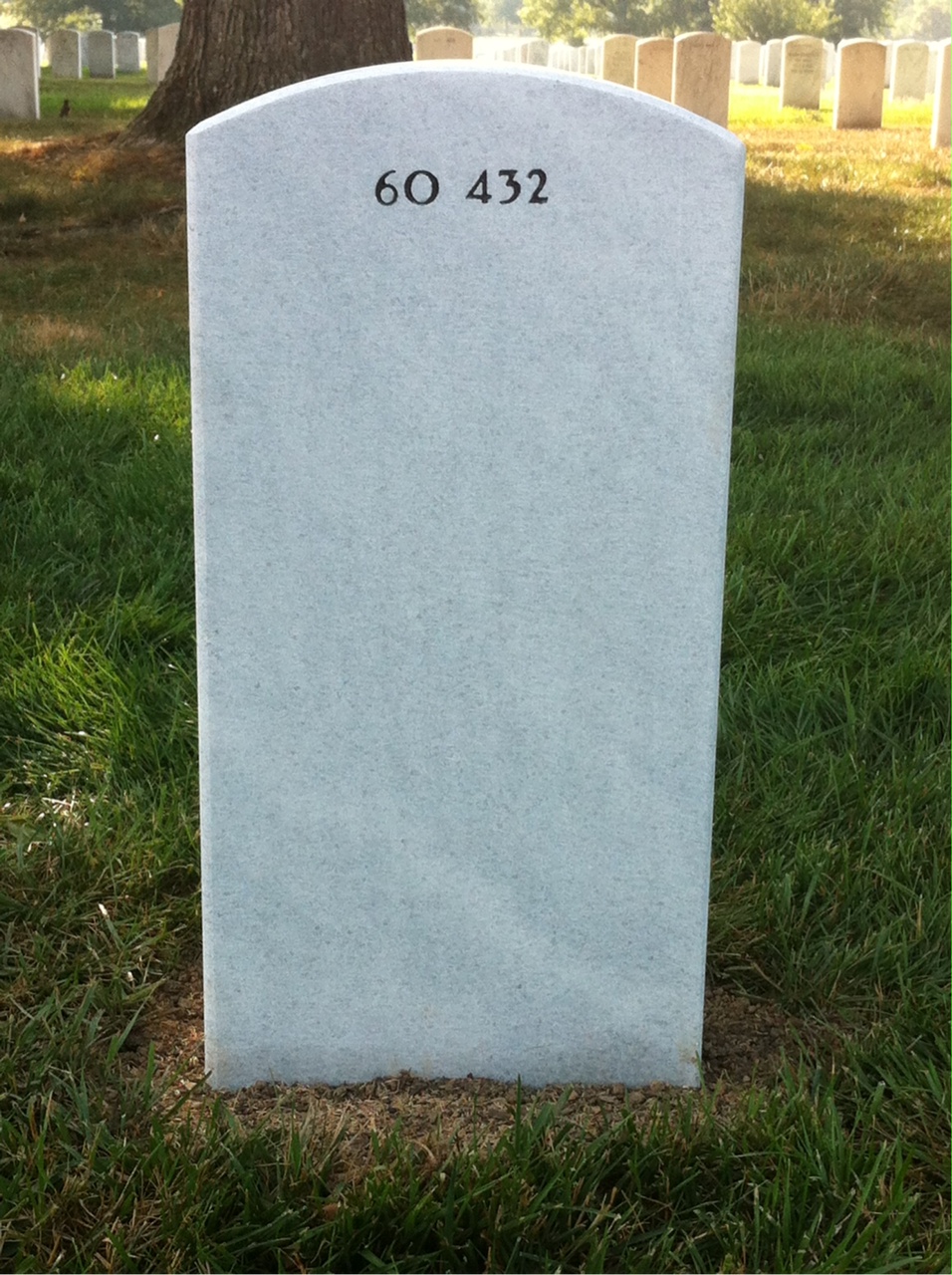 Back of headstone — Thomas Miller