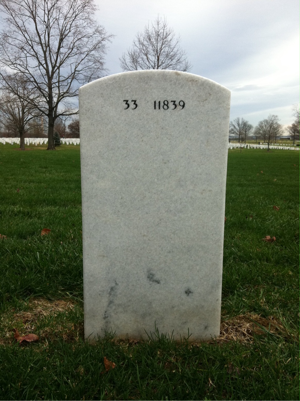 Back of headstone — Calvin Edgerton