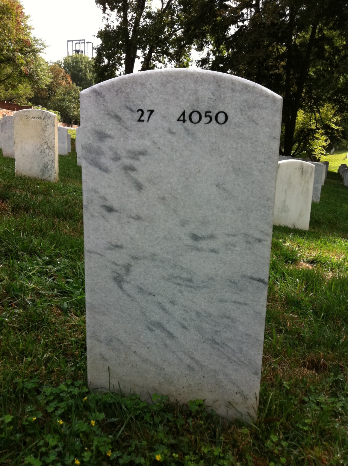 Back of headstone — Henry Axon