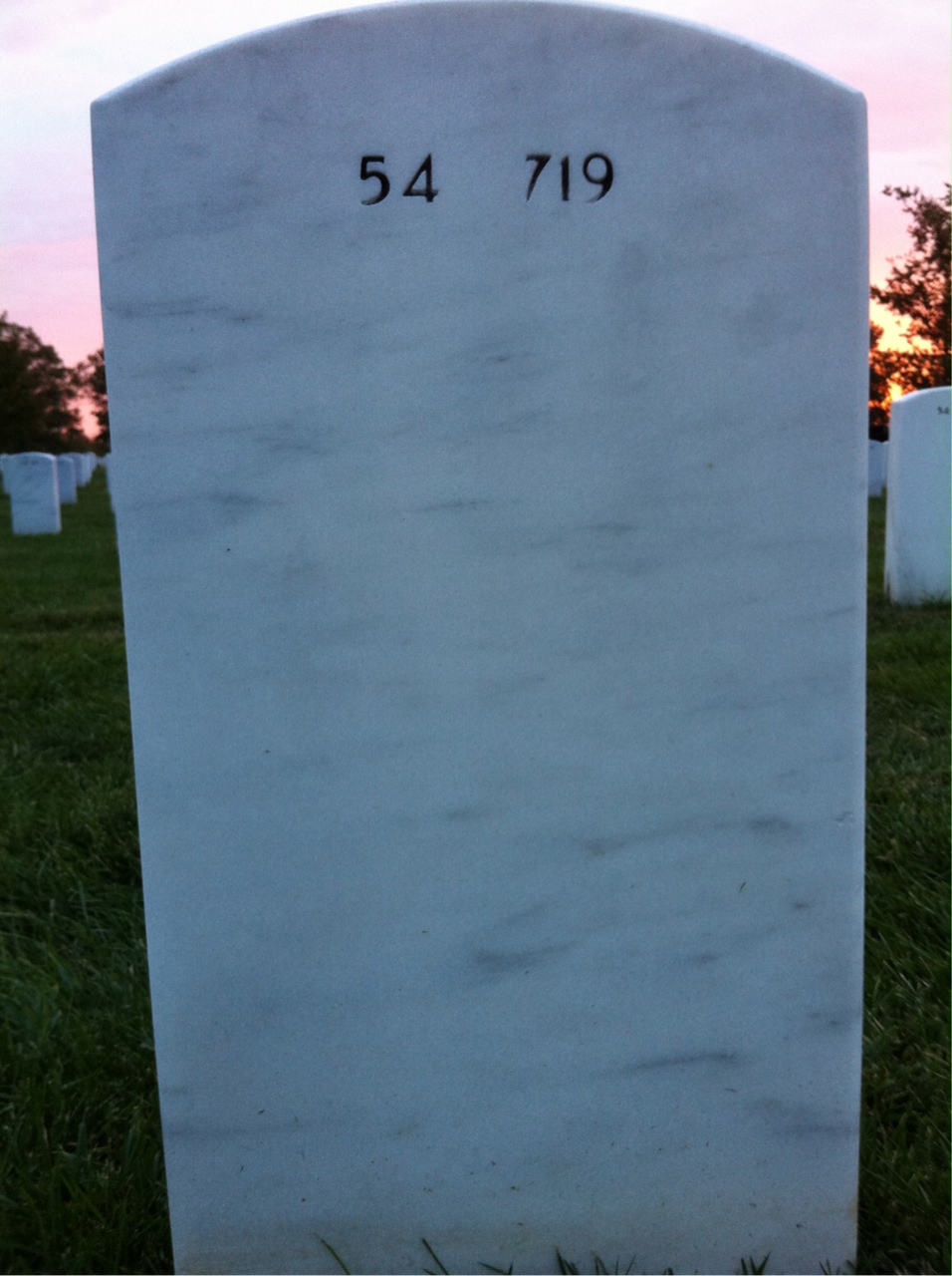 Back of headstone — Winfred Gay