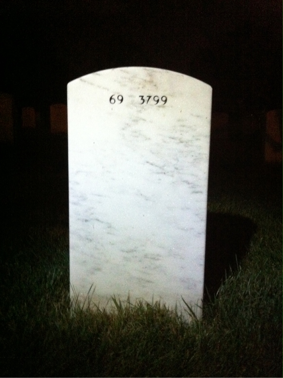 Back of headstone — Willie Reed