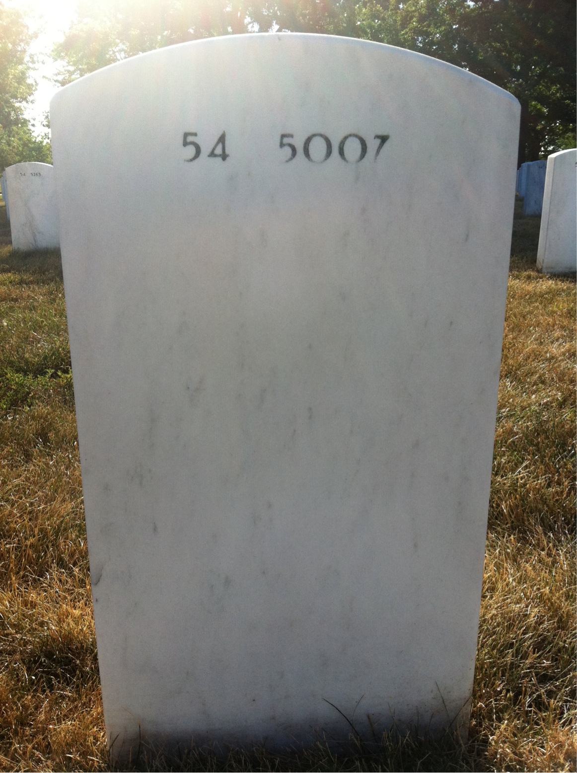 Back of headstone — Floyd Stanford