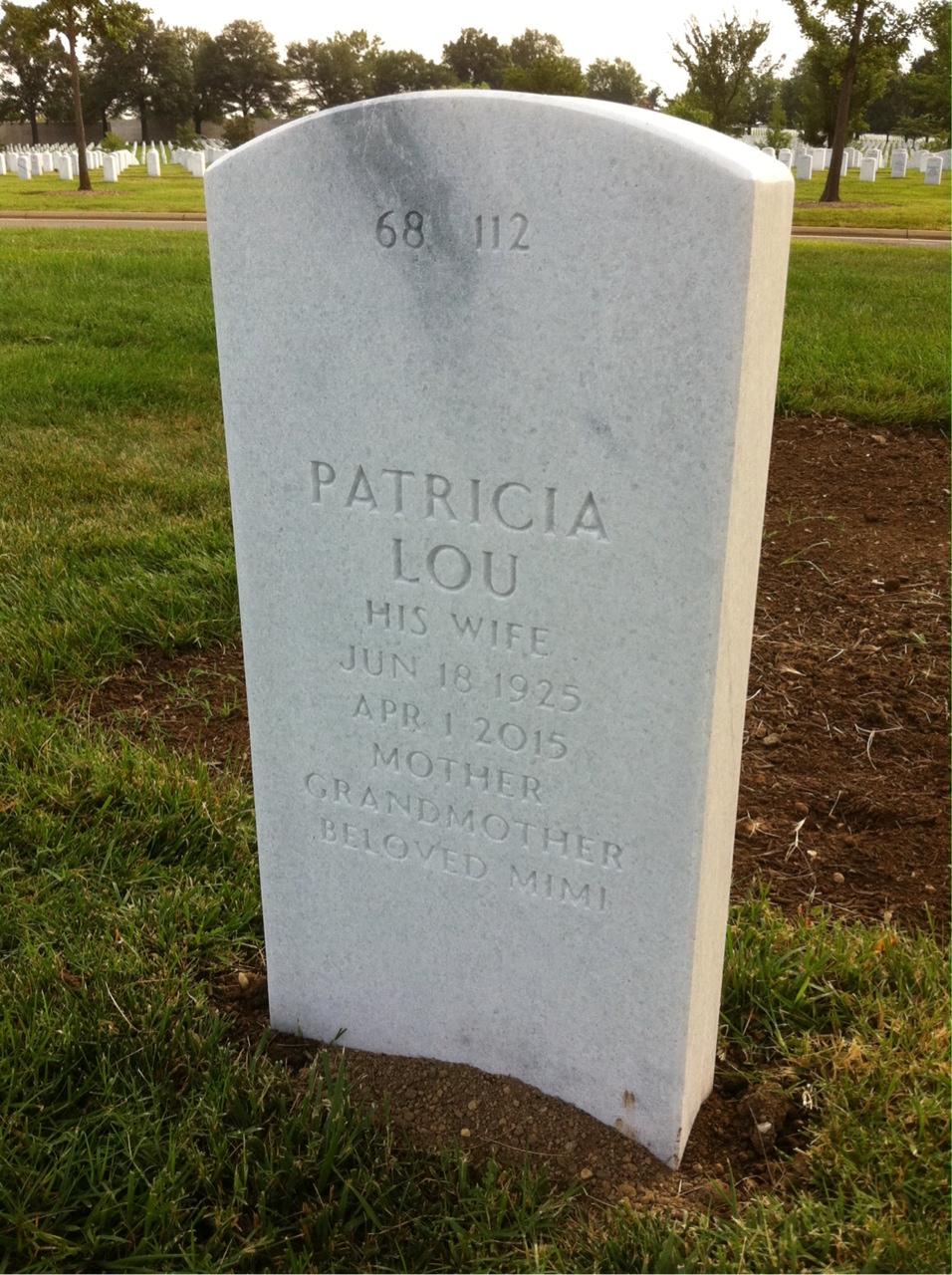 Back of headstone — Thomas Bee