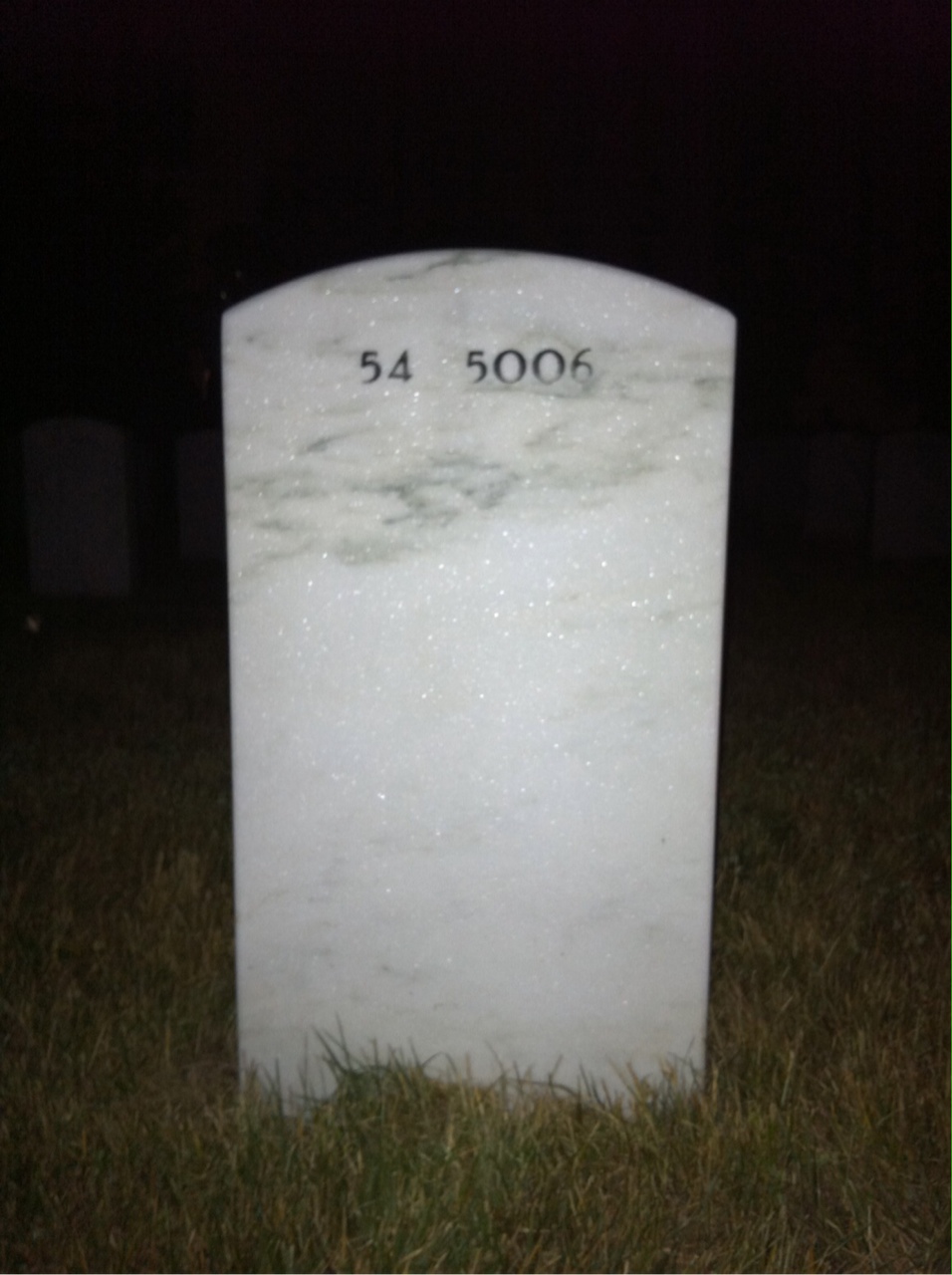 Back of headstone — James Pallouras