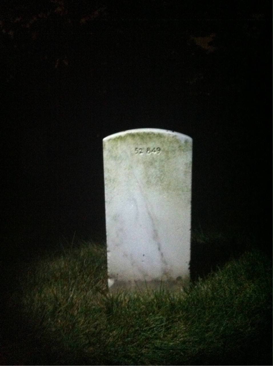 Back of headstone — Michael Baum
