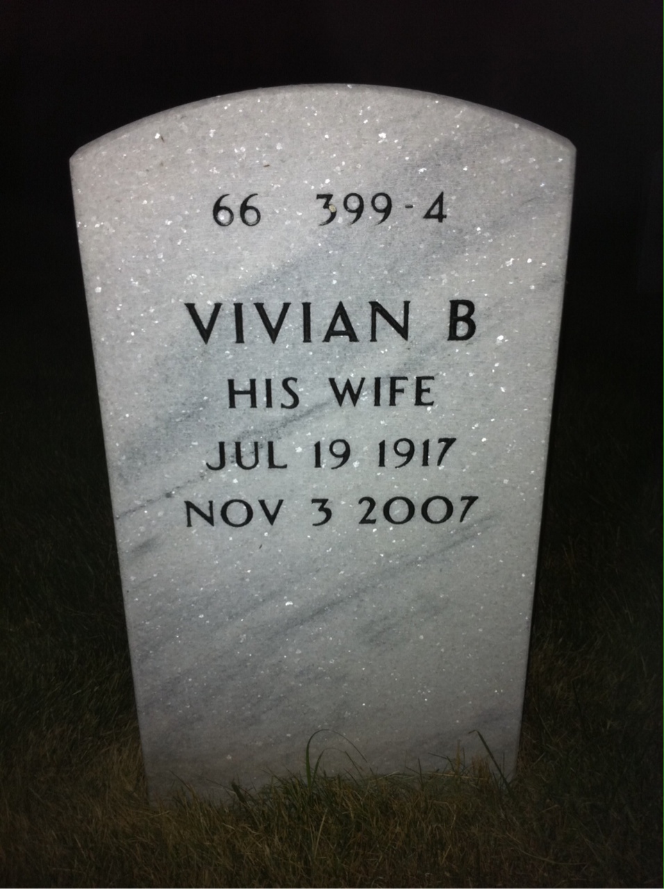 Back of headstone — Clarence Davis