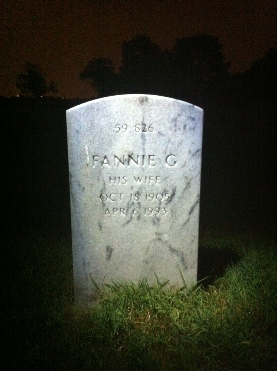 Back of headstone — William Jennings Wallace
