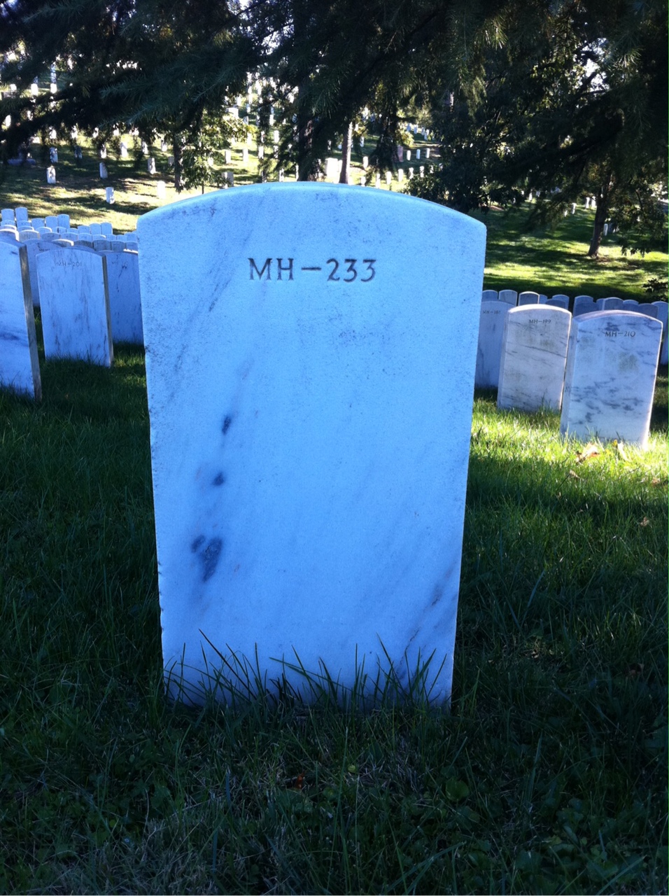 Back of headstone — Robert Morris