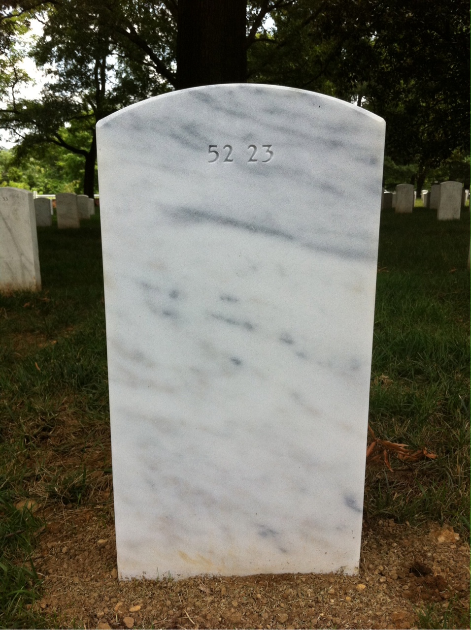Back of headstone — Eugene Akers