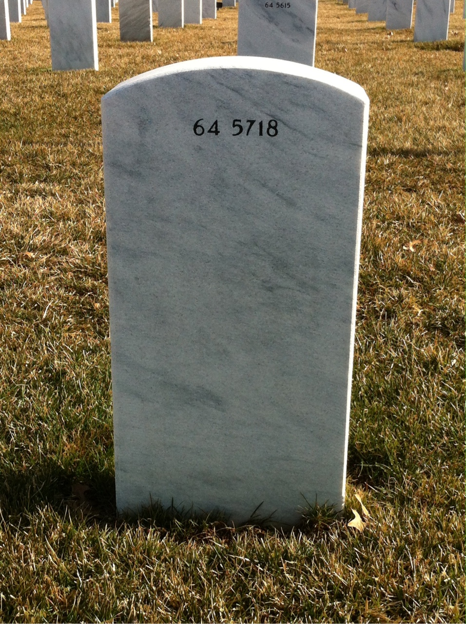 Back of headstone — Christopher Adams