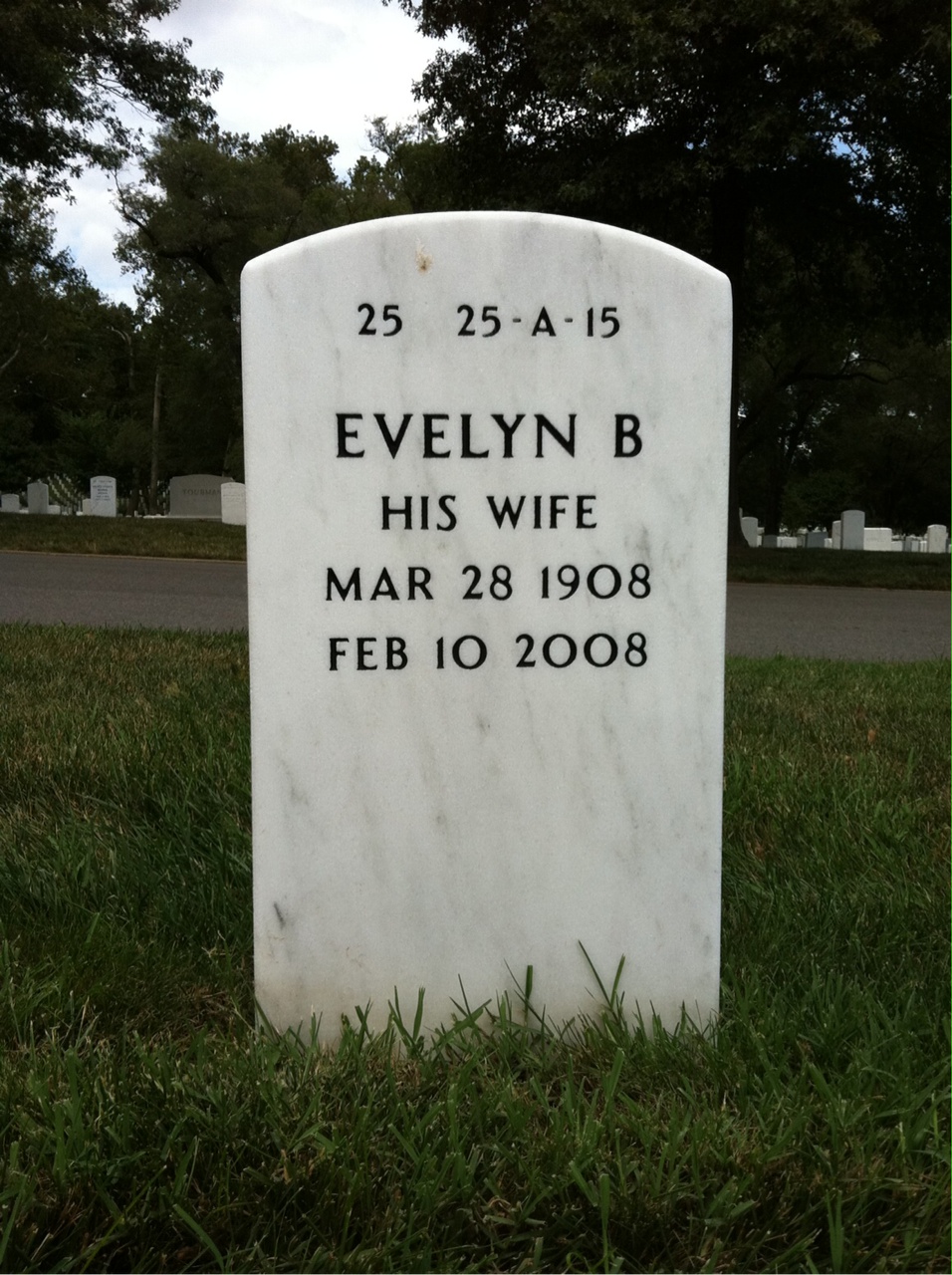 Back of headstone — Jacob Whetsell