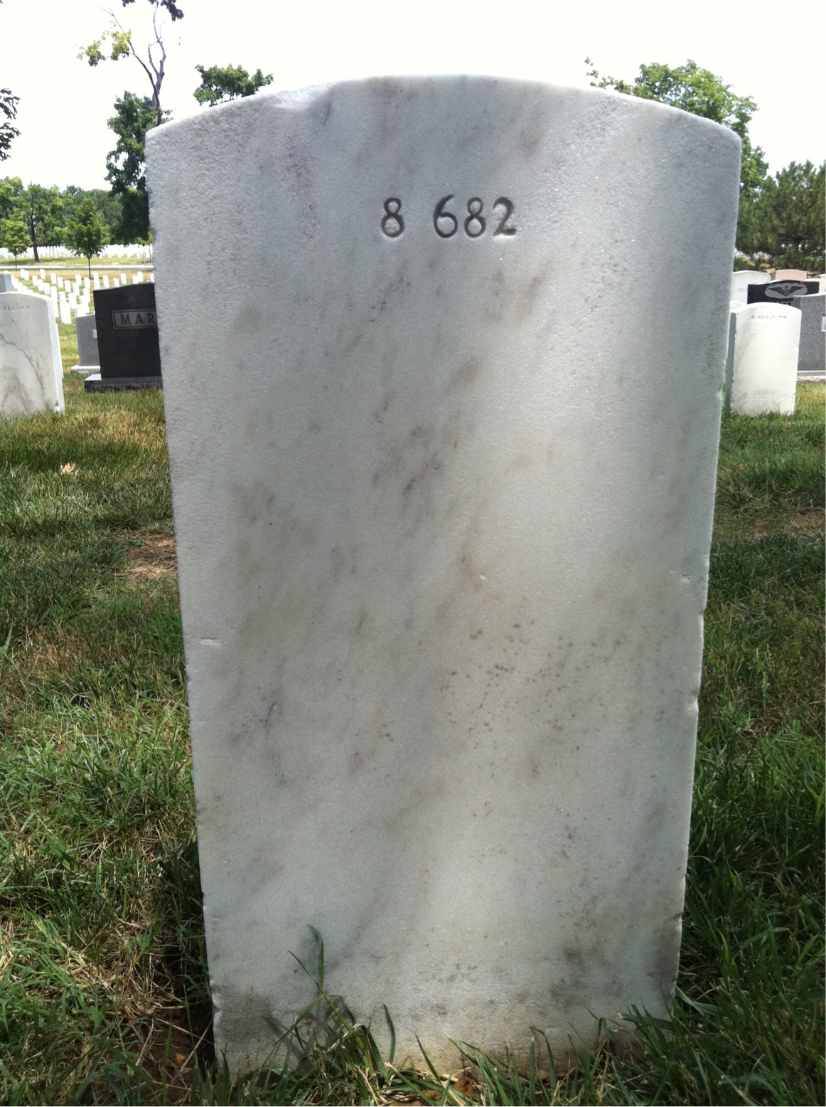 Back of headstone — Mary Moran