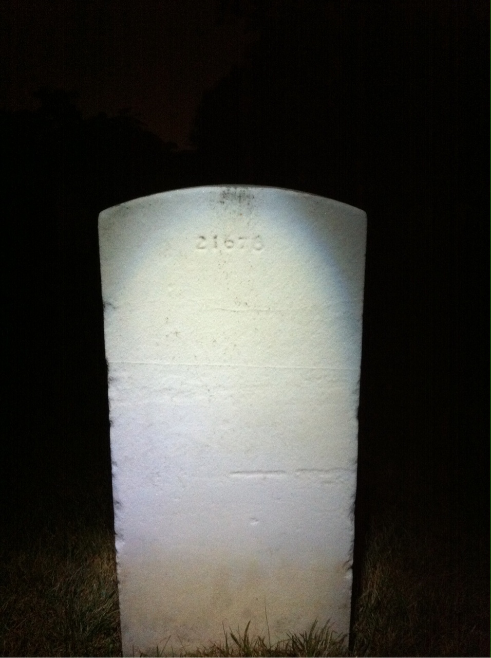 Back of headstone — John Moser