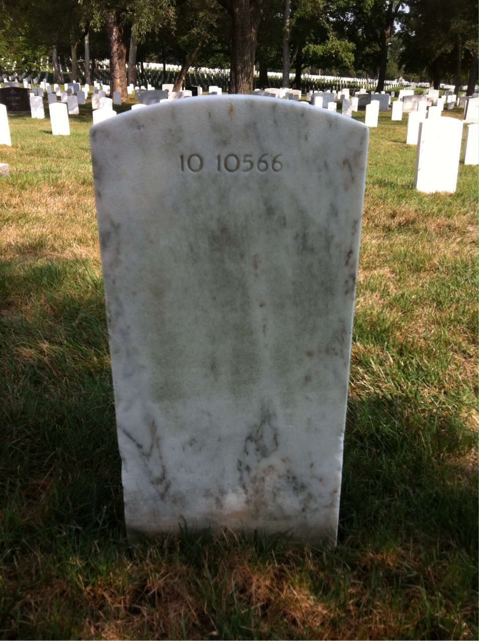 Back of headstone — Monson Morris