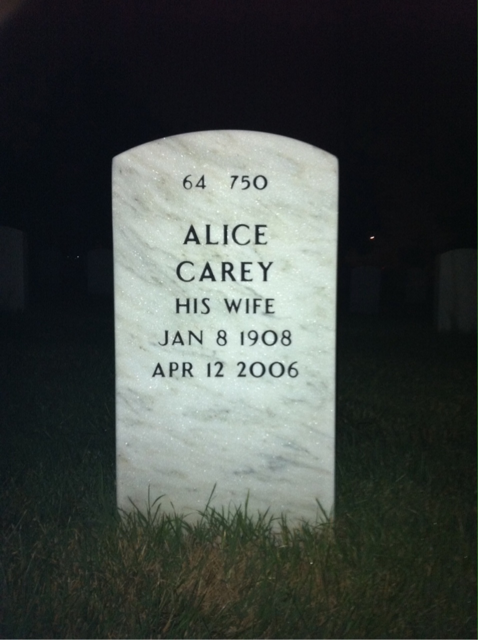 Back of headstone — Horace Blakeslee