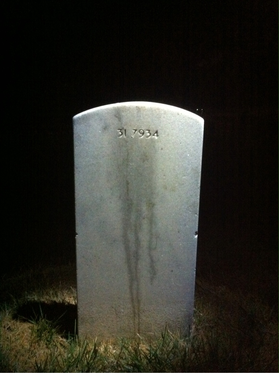 Back of headstone — Grace Mckee