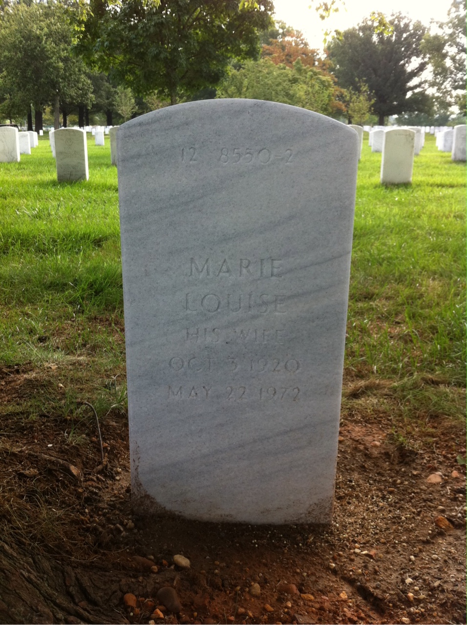 Back of headstone — Edward Aileo