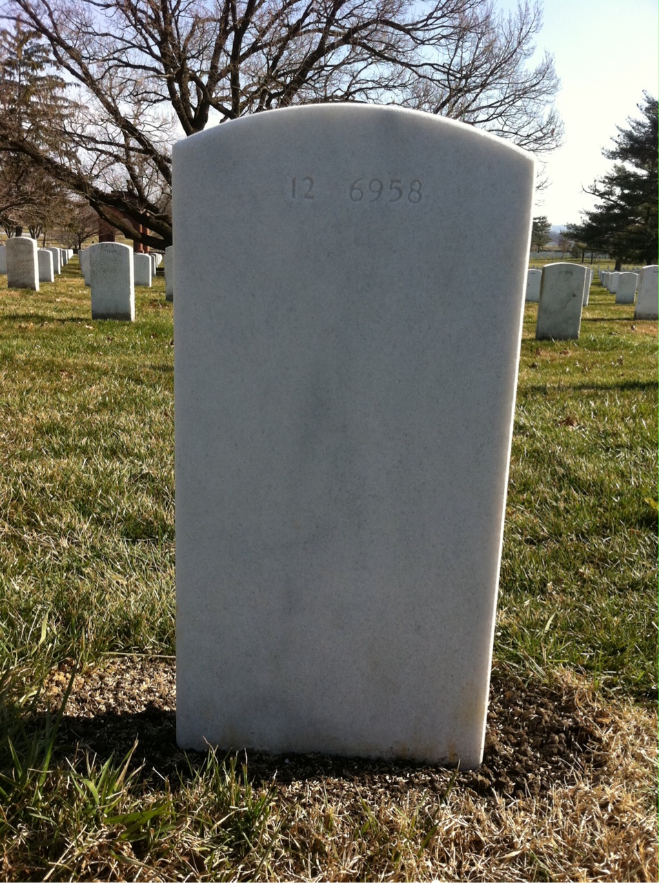 Back of headstone — Robert B Carneal