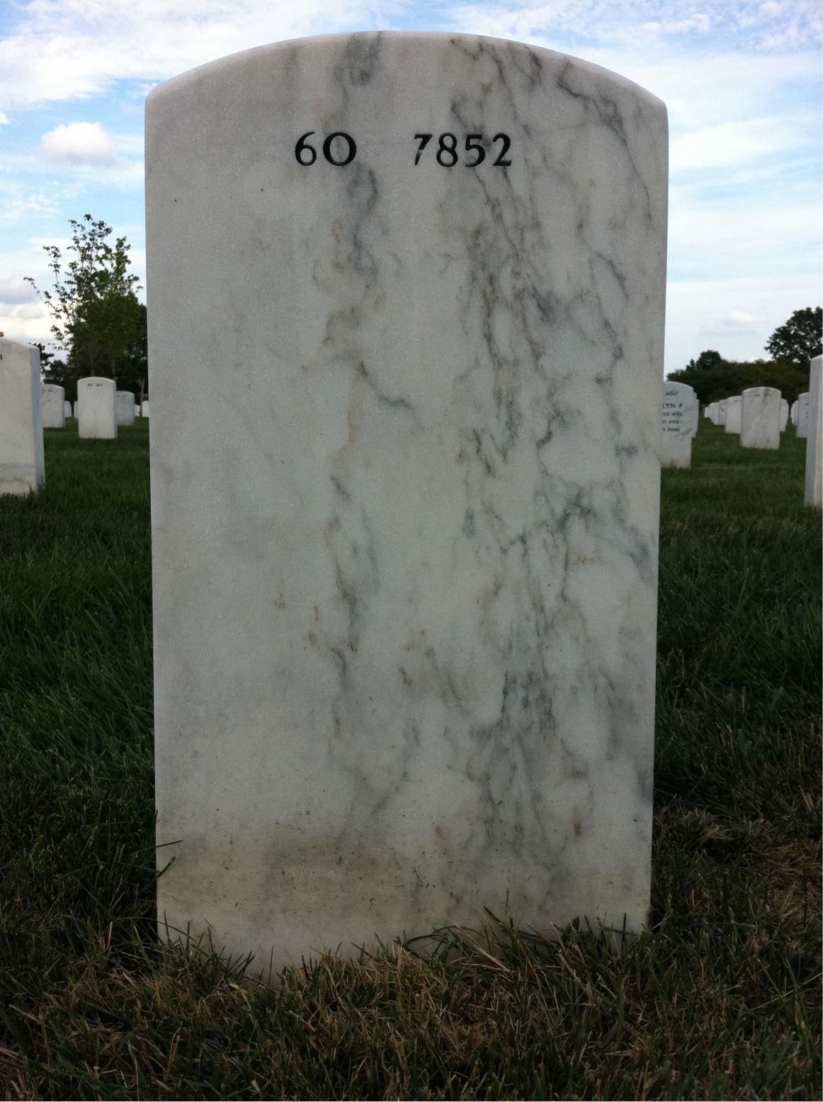 Back of headstone — Bruce Horn