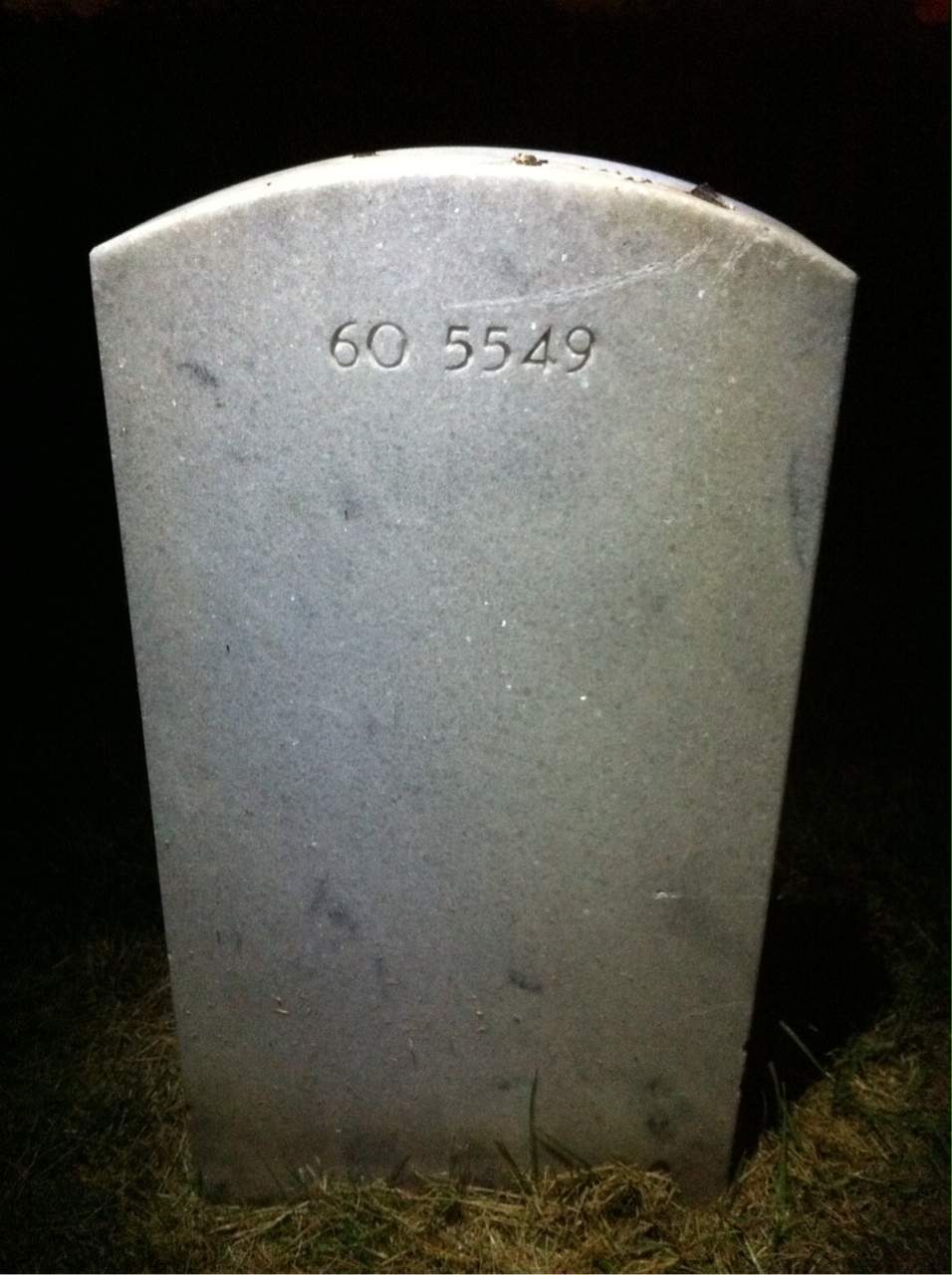 Back of headstone — Joe Baird