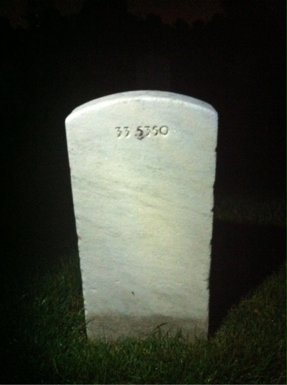 Back of headstone — Emil Adams