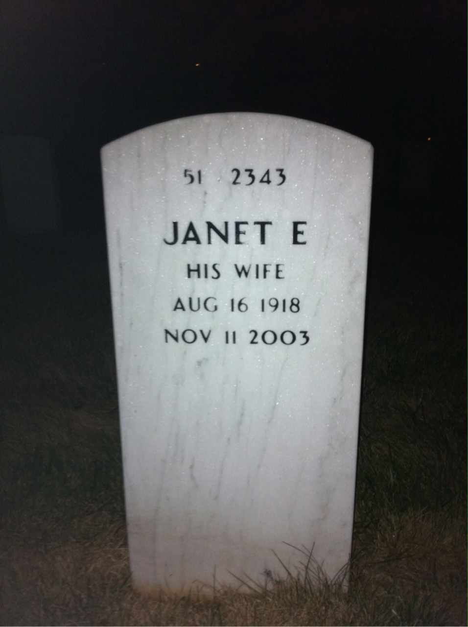 Back of headstone — Robert Donald
