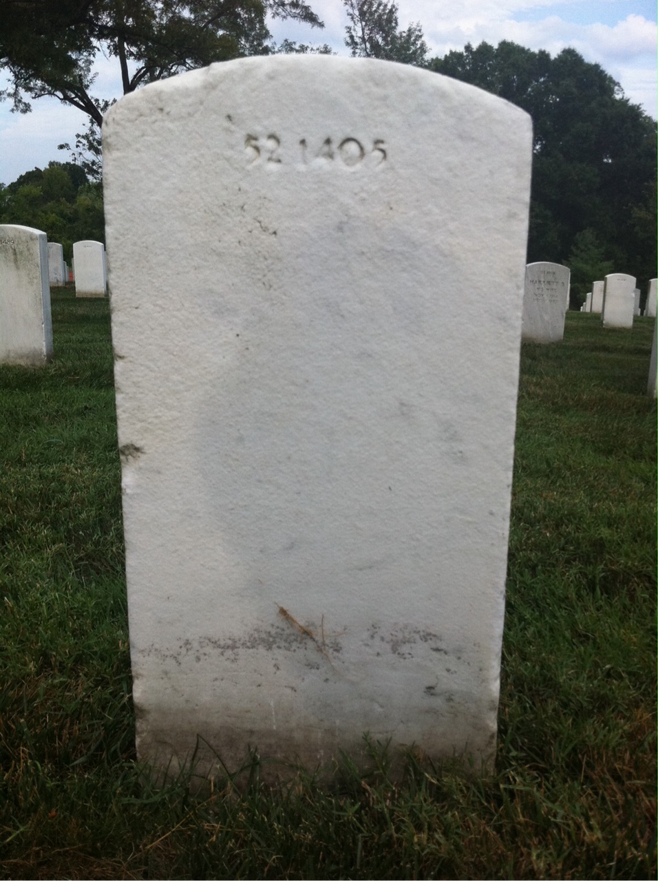 Back of headstone — Martin Begosh