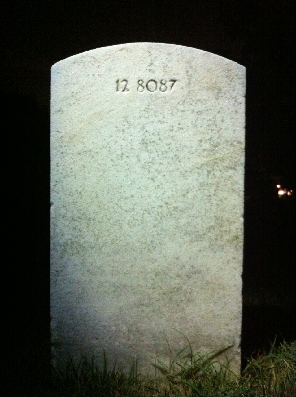 Back of headstone — Joe Morris