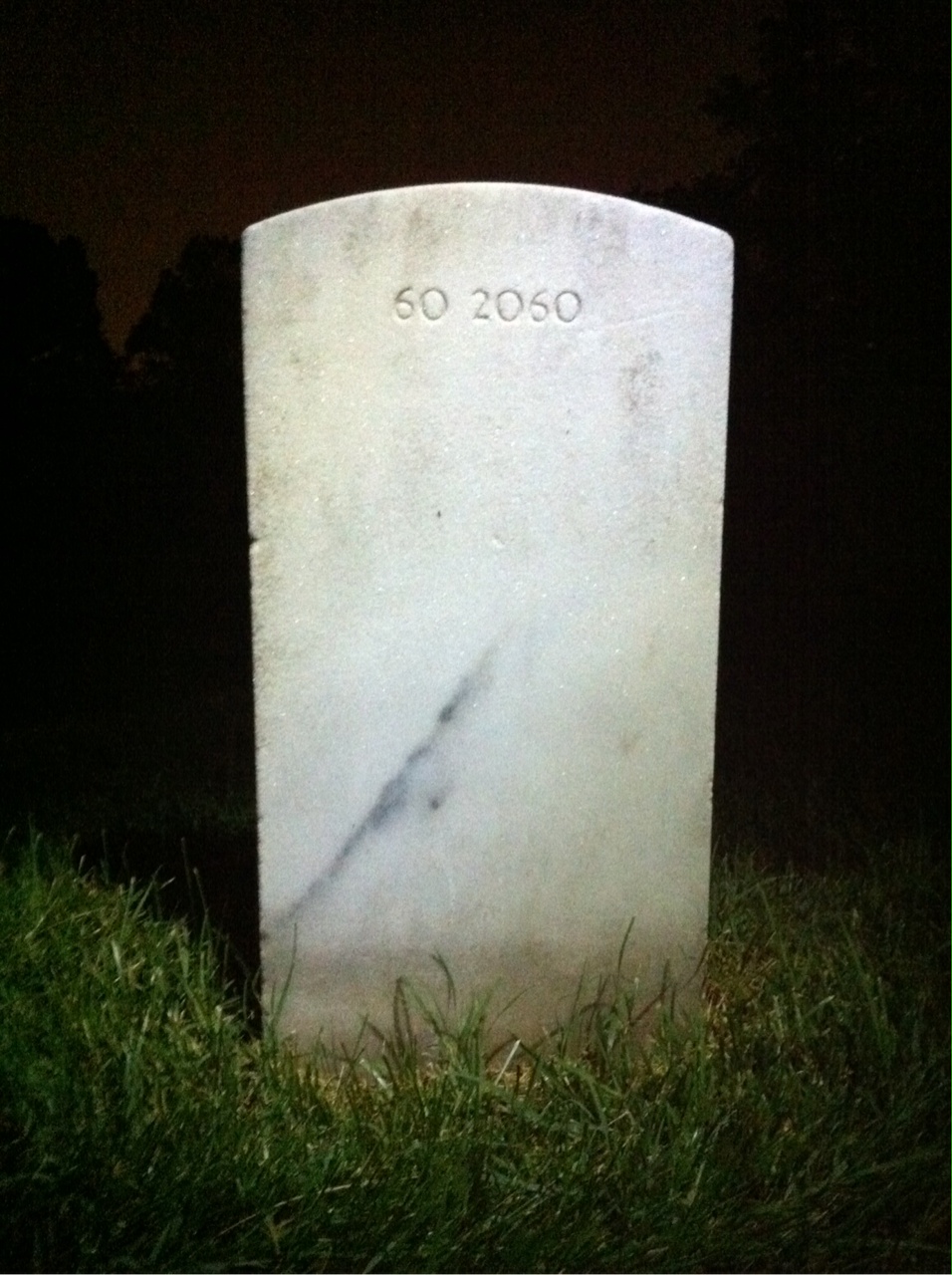 Back of headstone — Harold I Miller