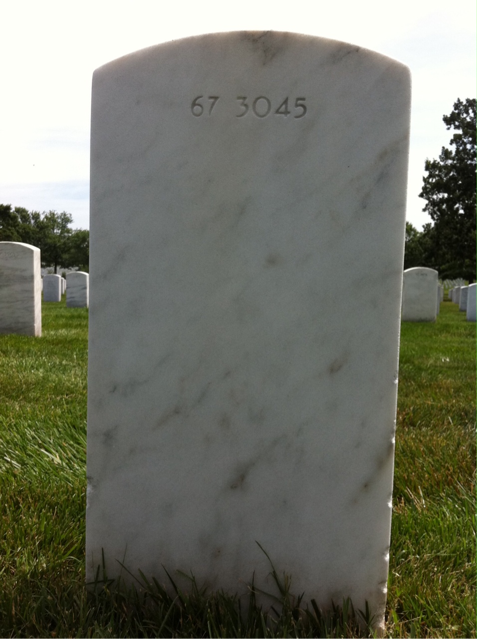 Back of headstone — Thomas N Georges