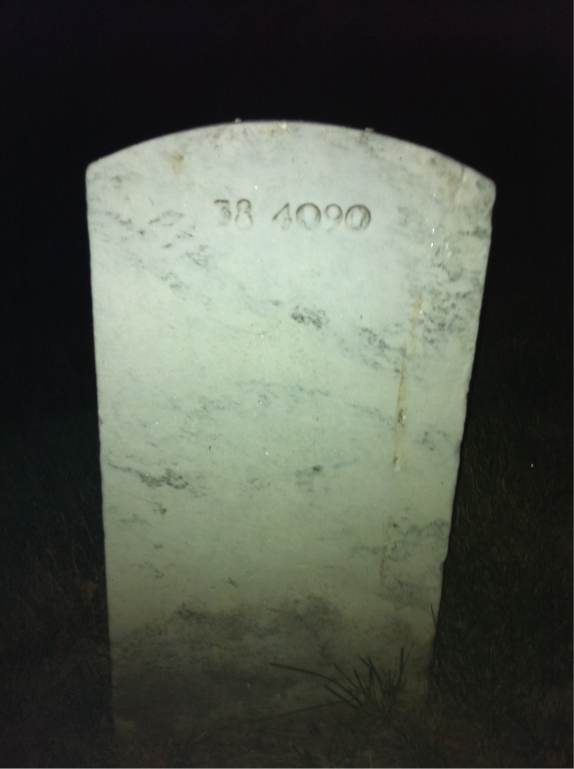 Back of headstone — James Ballaron