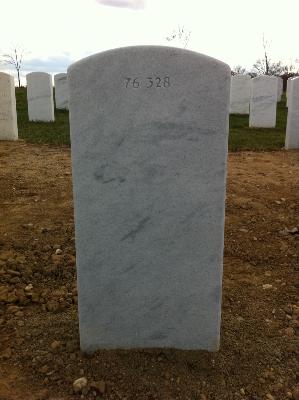 Back of headstone — Archie Barnett