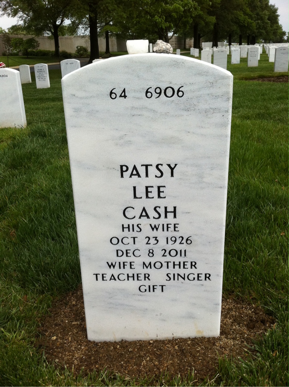 Back of headstone — William K Cole