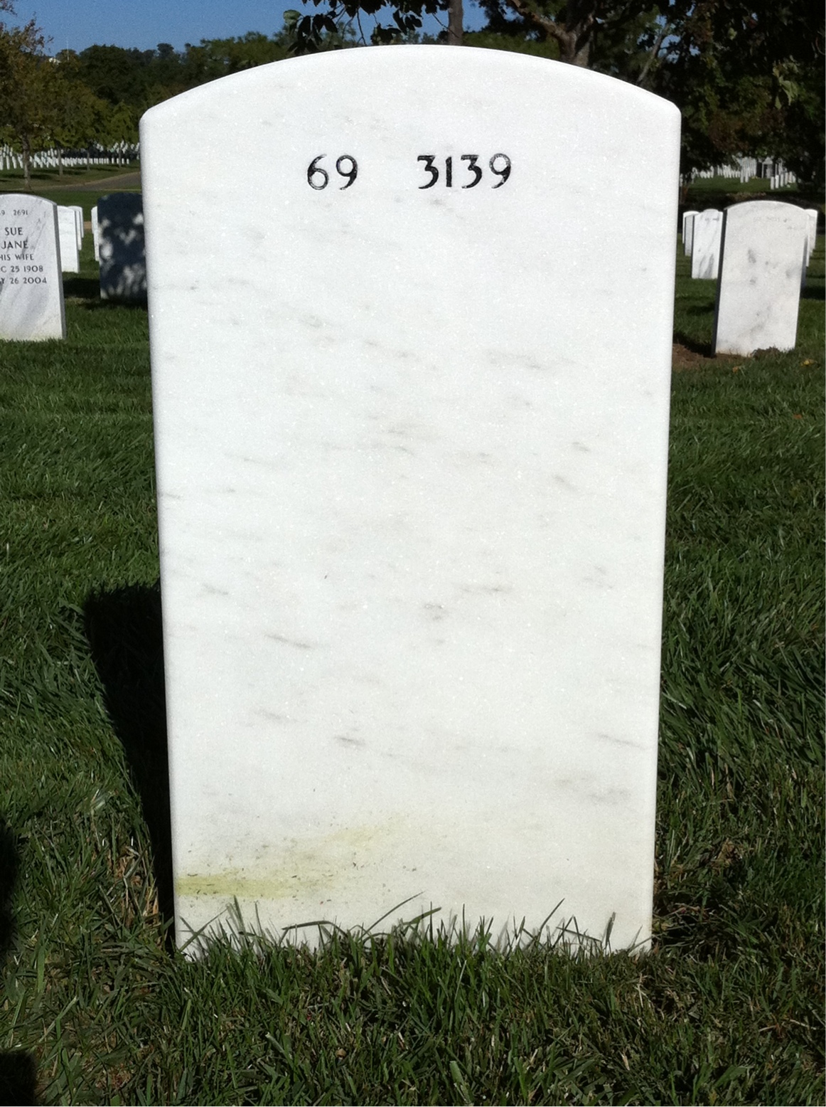 Back of headstone — Harry Dittler