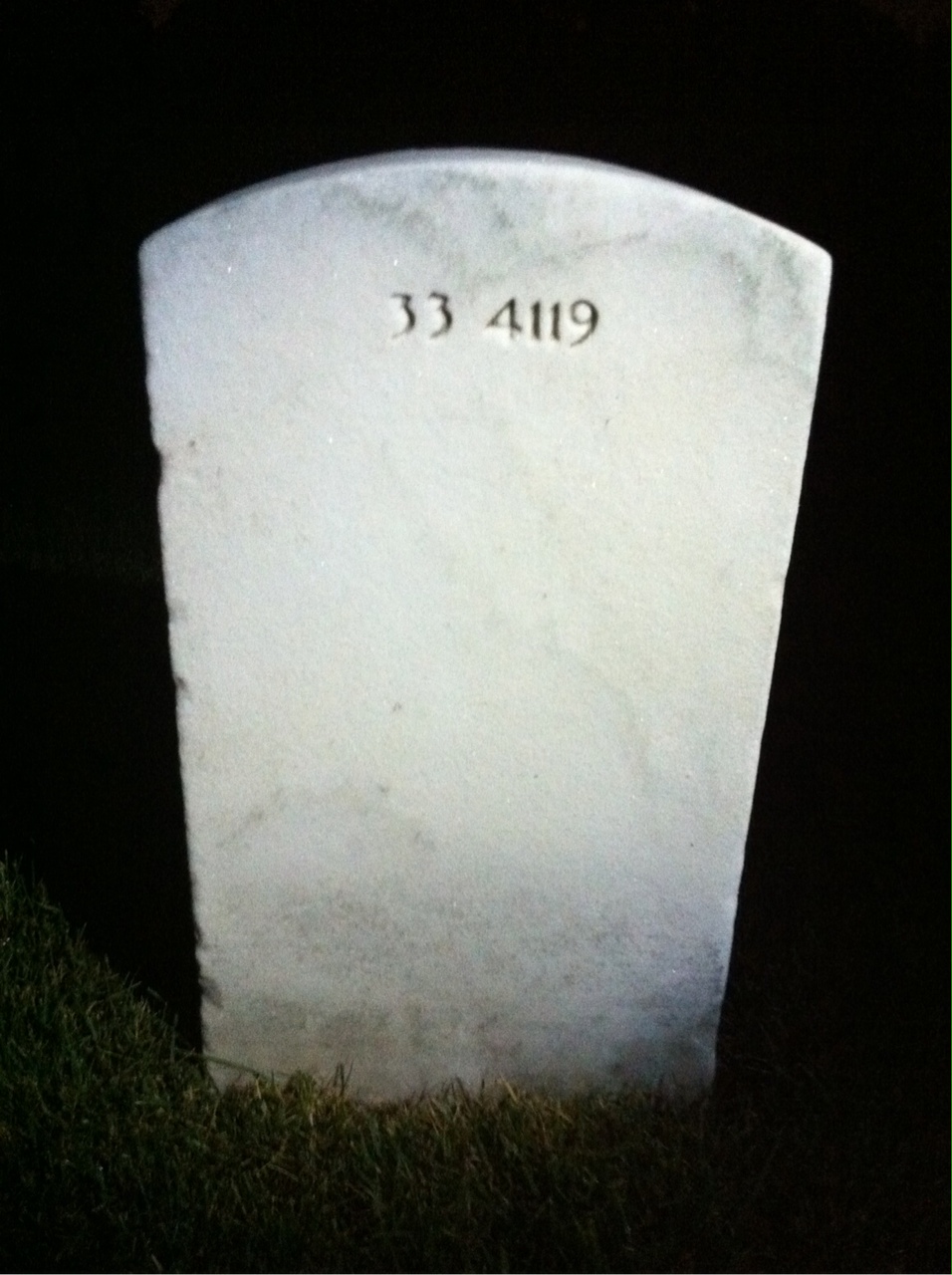 Back of headstone — Andrew Anderson
