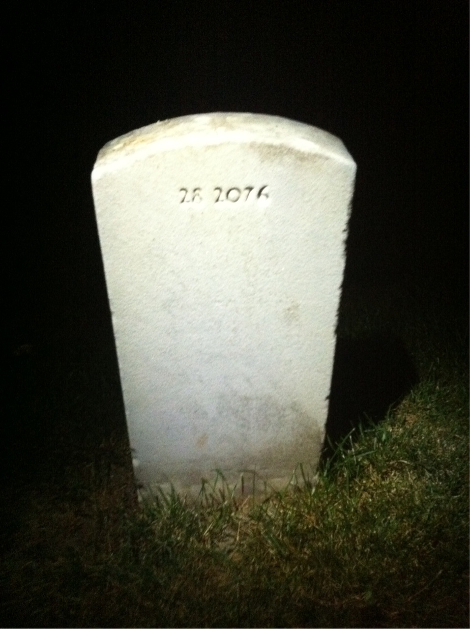 Back of headstone — Ernest Murray
