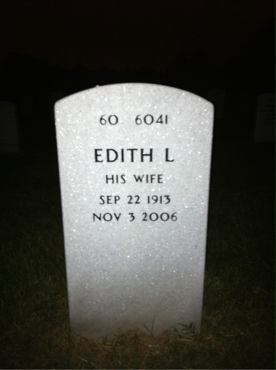 Back of headstone — Annis Thompson