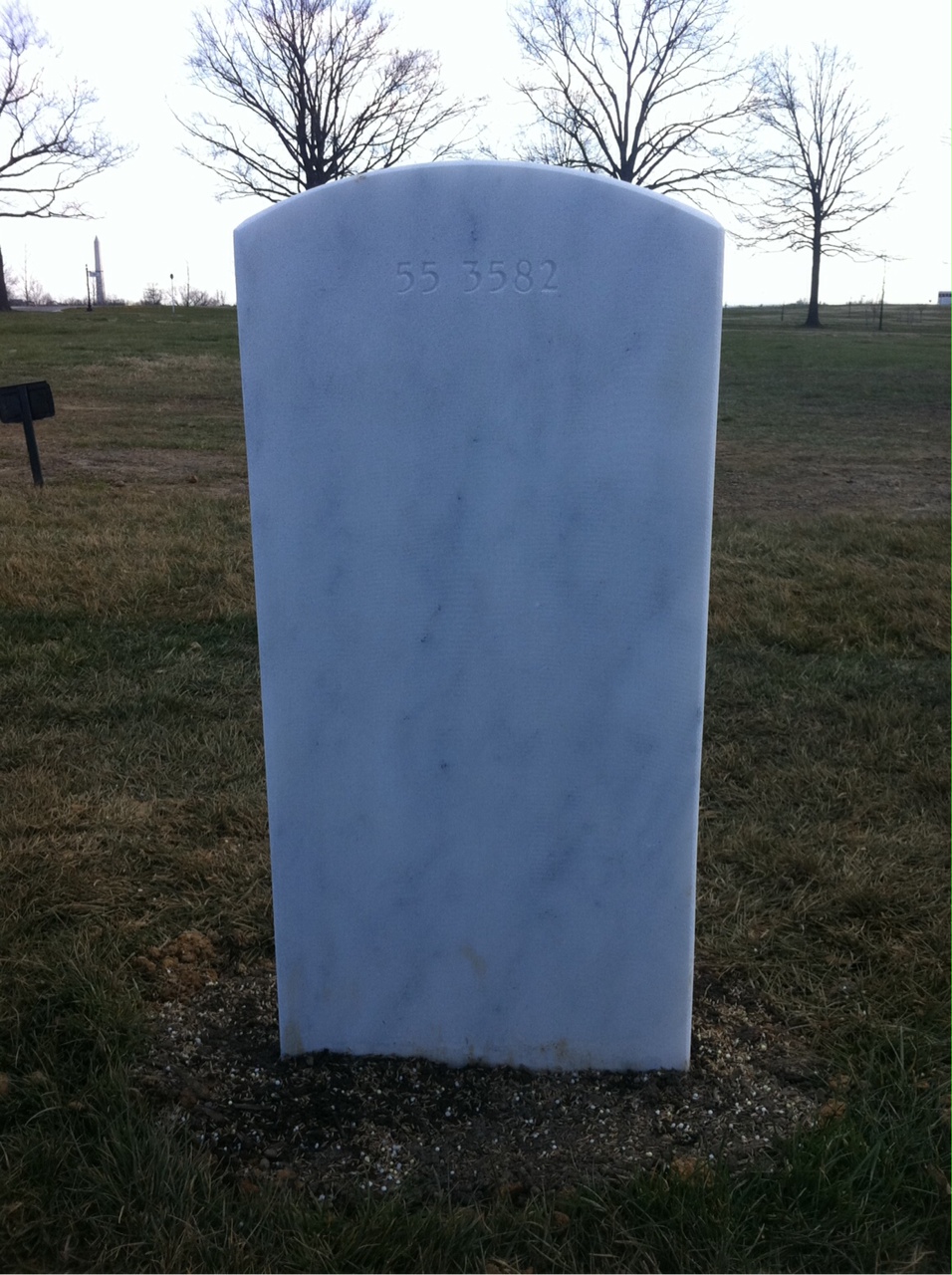 Back of headstone — Kenneth Darr