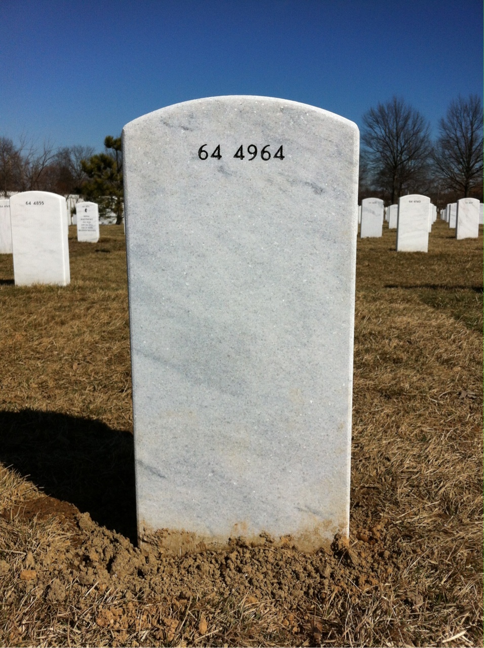 Back of headstone — Jerold Atkinson