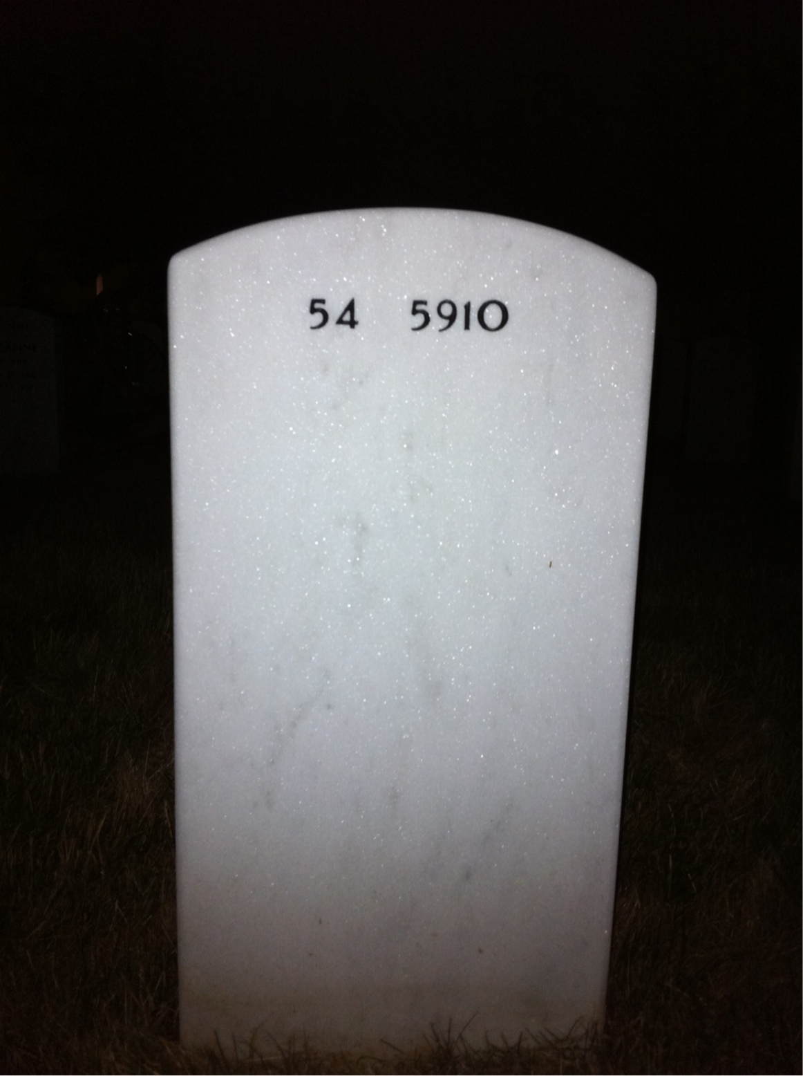 Back of headstone — Lewis Roth