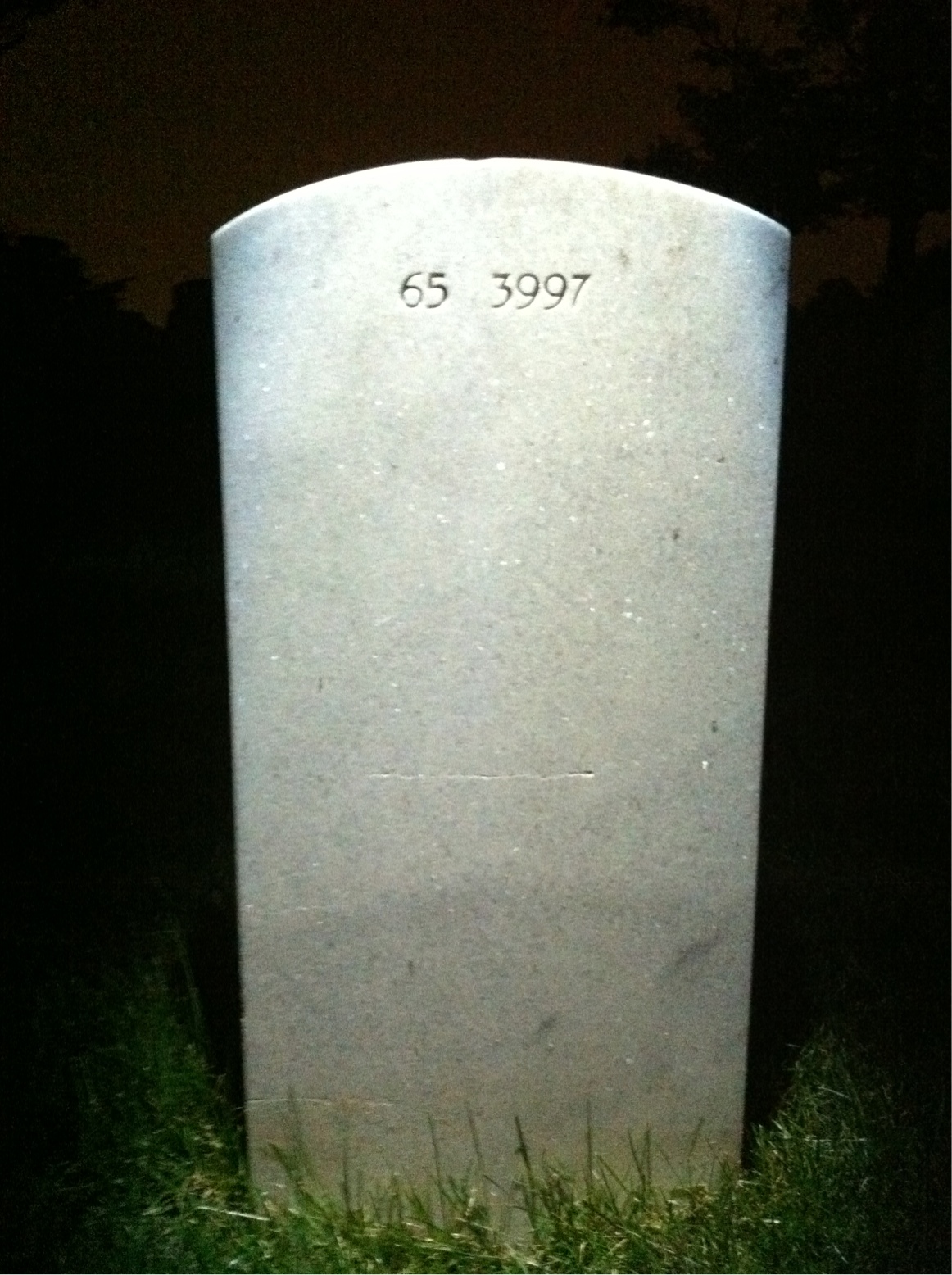 Back of headstone — Sydnor Baker