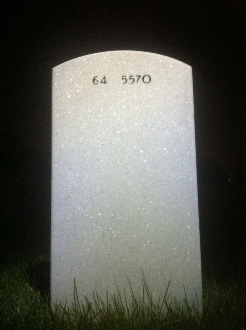 Back of headstone — James Jackson