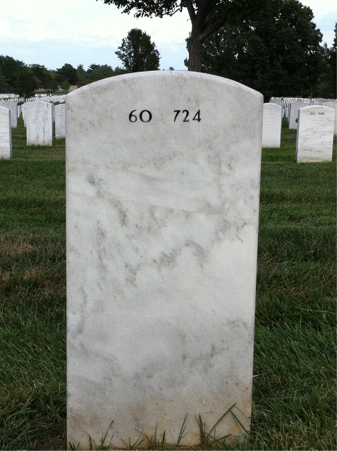 Back of headstone — Benjamin Brown