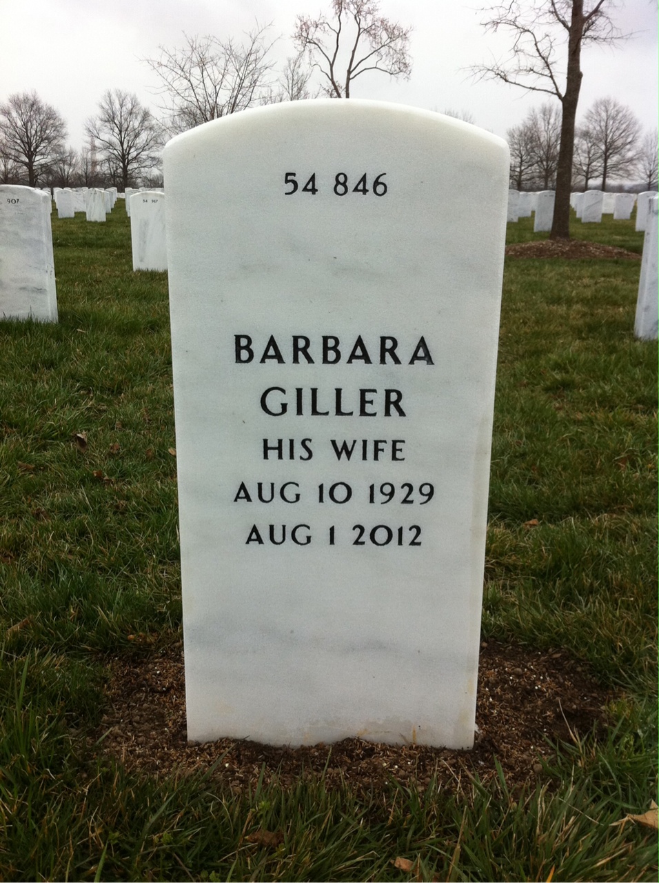 Back of headstone — Harold Harris