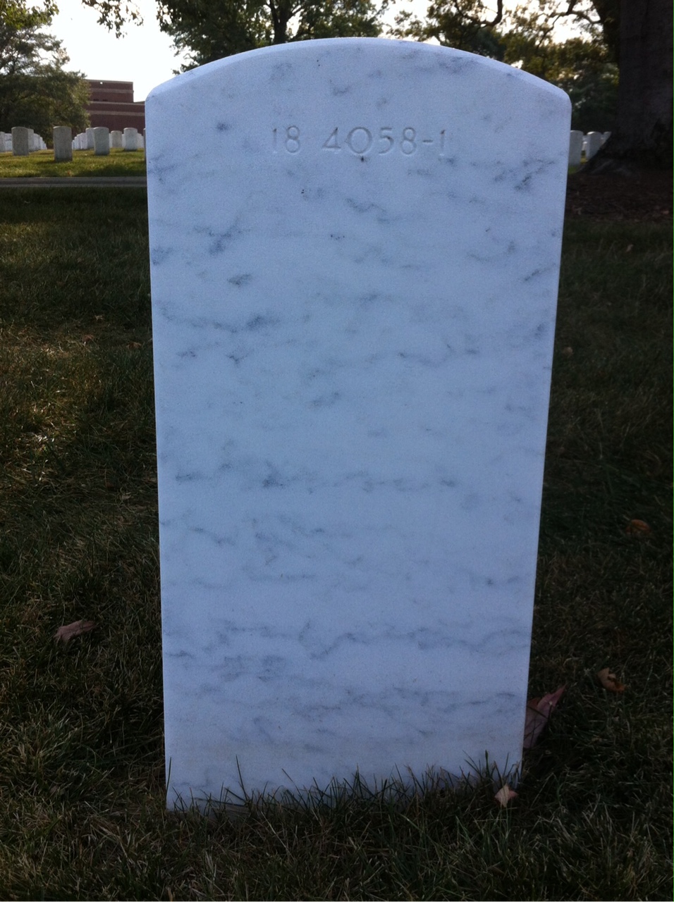 Back of headstone — Marcel Conrad