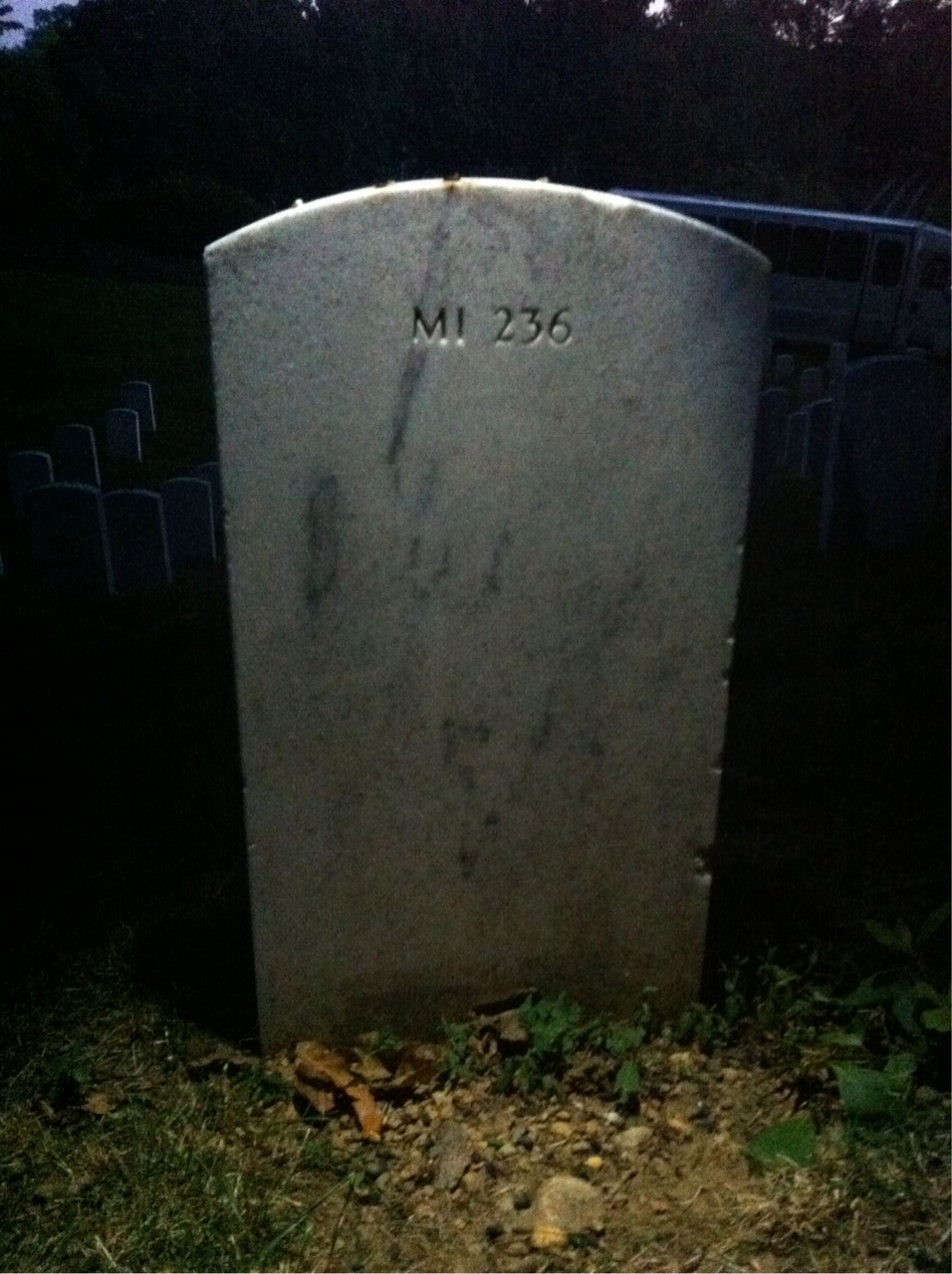 Back of headstone — Robert Cox
