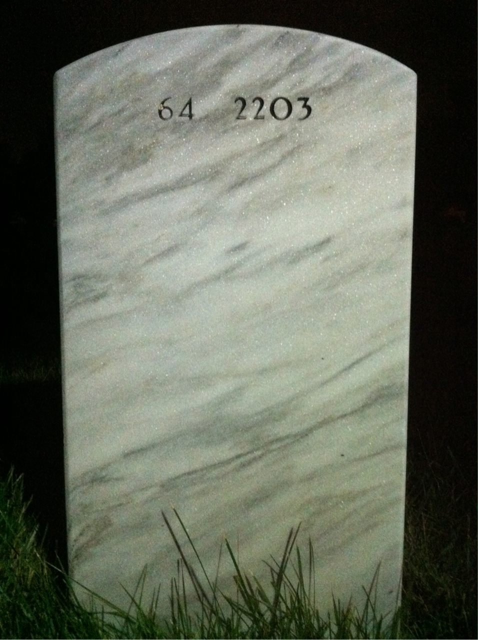 Back of headstone — John Bucher