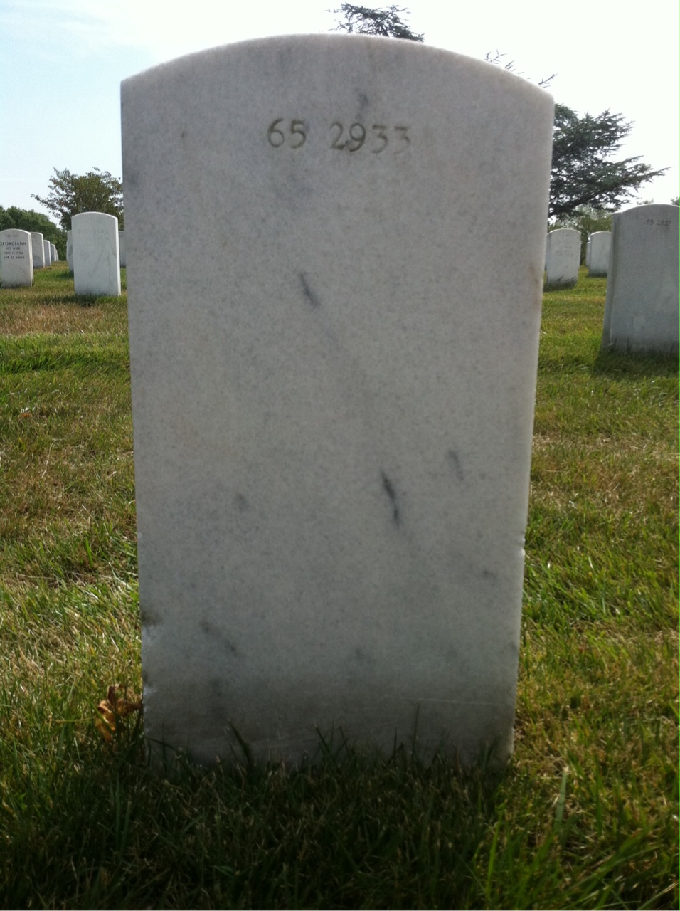 Back of headstone — William Loy Ivey
